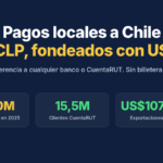 Pagos por transferencia bancaria local en Chile en CLP fondeados con USDC, con datos de transferencias y CuentaRUT